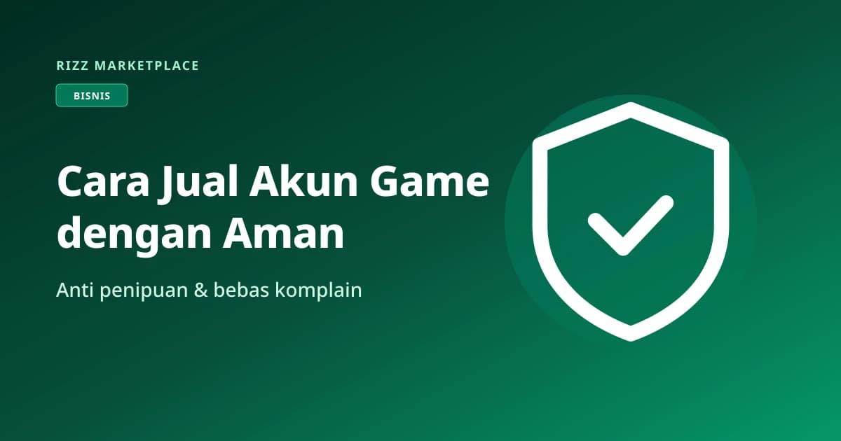 Ilustrasi jual akun game dengan aman dan anti penipuan