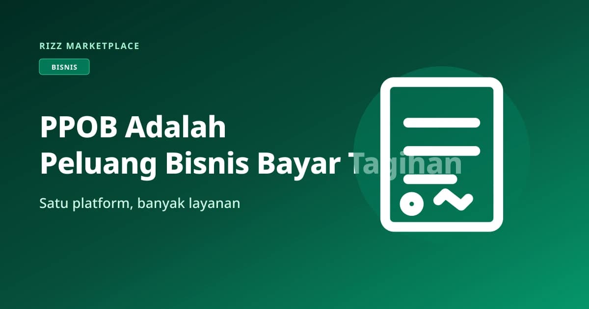 Ilustrasi bisnis PPOB pembayaran tagihan
